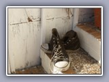 abandoned sneakers