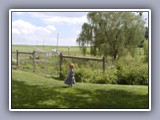 girl at fence