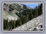 dave hiking down hill