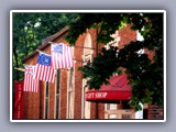 building with flags