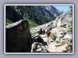 Tetons-joni hiking in canyon